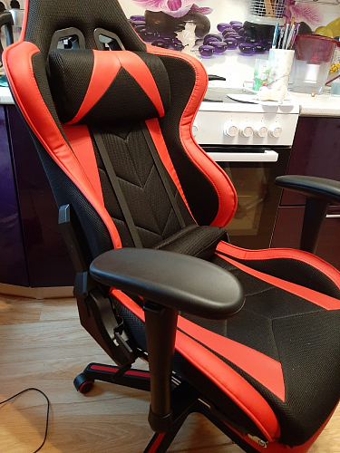 Компьютерное кресло Kano черное / красное фото покупателя 40