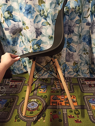 Пластиковый стул Eames PC-015 серо-голубой / дерево фото покупателя 64