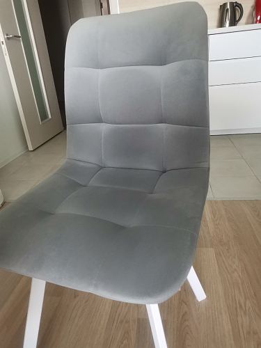 Стул на металлокаркасе Чилли К темно-серый (velutto 32) / черный фото покупателя 226