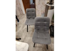 Стул на металлокаркасе Чилли синяя ткань / белый фото покупателя 518