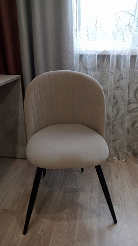 Стул на металлокаркасе Gabi 1 light blue / black / gold фото покупателя 794