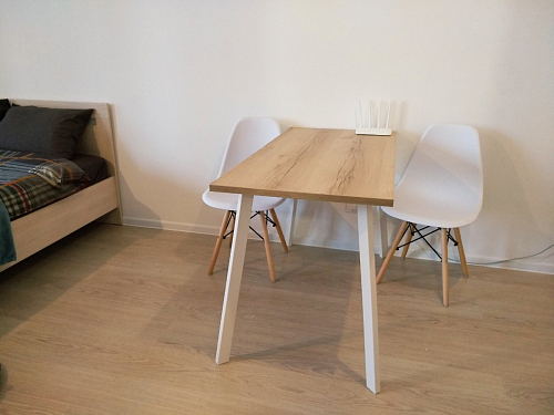 Стол Тринити Лофт 140 25 мм дуб делано темный / белый фото покупателя 184