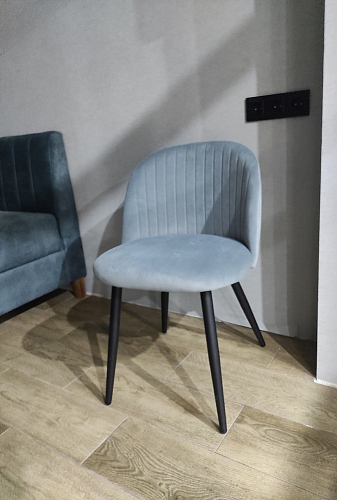 Стул на металлокаркасе Gabi gray / black фото покупателя 859