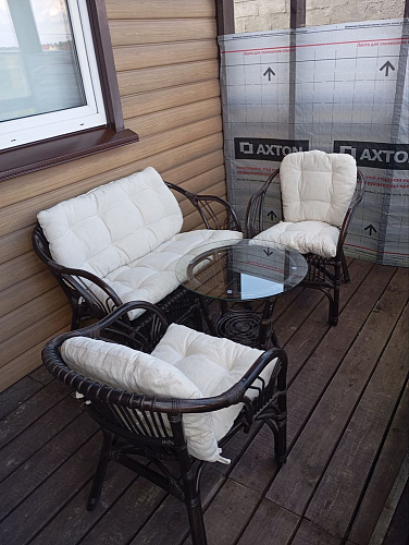 Кофейный комплект из ротанга New Bogota/Нью Богота коричневый кокос фото покупателя 7