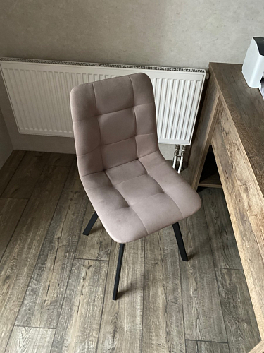 Стул на металлокаркасе Чилли синяя ткань / белый фото покупателя 584