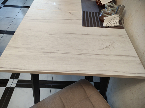 Стол раскладной Колон Лофт 120 32 мм дуб галифакс табако / черный матовый фото покупателя 18