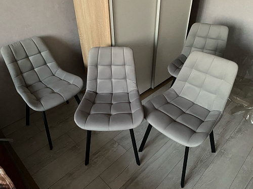 Стул на металлокаркасе Челси К крутящийся бирюзовый / черный фото покупателя 190