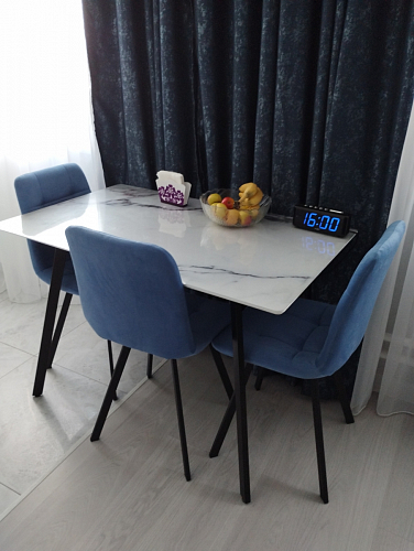 Стул на металлокаркасе Чилли К кирпичный / черный фото покупателя 267