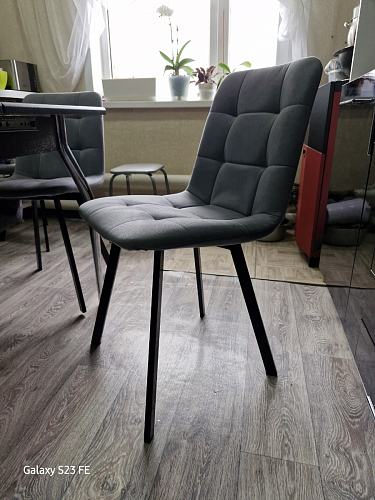 Стул на металлокаркасе Чилли К кирпичный / черный фото покупателя 537