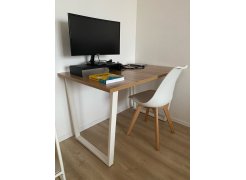 Деревянный стол Лота Лофт 120(160)х75 черный матовый / бетон светлый фото покупателя 867