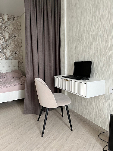 Стул на металлокаркасе Gabi dark beige / black / silver фото покупателя 827