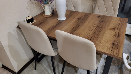 Стол Лота Лофт 120 32 мм бетон / черный матовый фото покупателя 284