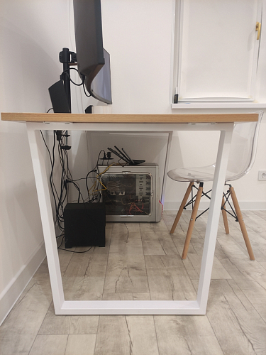 Стол Лота Лофт 140 25 мм черный матовый / бетон фото покупателя 719