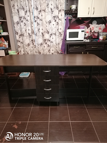 Стол-книжка Глория 606 М с ящиками дуб сонома фото покупателя 112