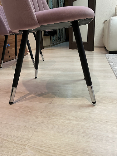 Стул на металлокаркасе Gabi dark beige / black / silver фото покупателя 899