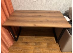 Деревянный стол Лота Лофт 120(160)х75 черный матовый / бетон светлый фото покупателя 750