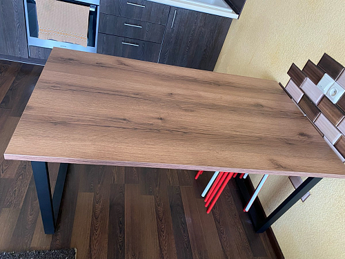 Деревянный стол Лота Лофт 120х75 белый матовый / дуб крафт золотой фото покупателя 122