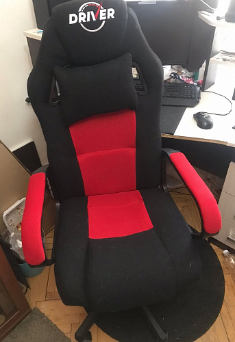 Компьютерное кресло Driver/Драйвер кожзам черный / серый фото покупателя 81