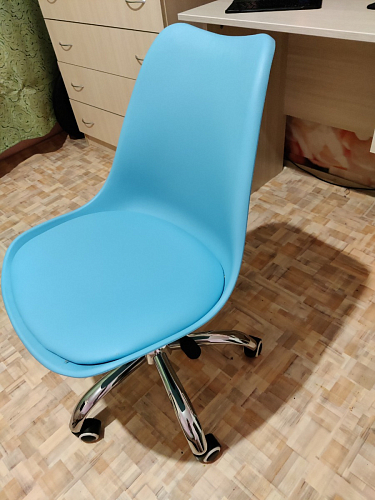 Компьютерное кресло Kolin с подушкой clear / white фото покупателя 519