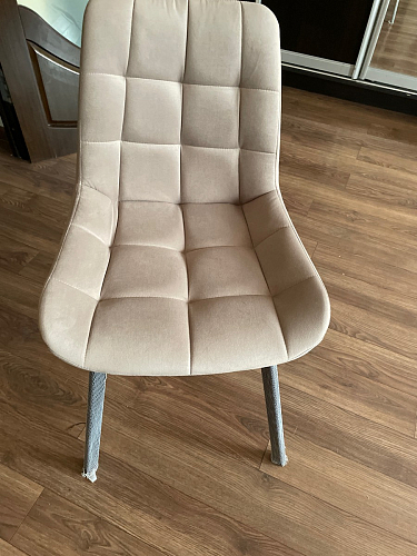 Стул на металлокаркасе Челси К морская волна / черный фото покупателя 60