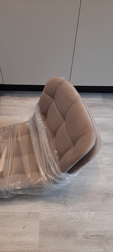 Стул на металлокаркасе Челси бежевый / черный фото покупателя 51