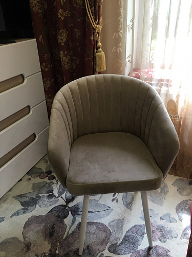 Кресло Корсо темно-серое / белый каркас фото покупателя 9