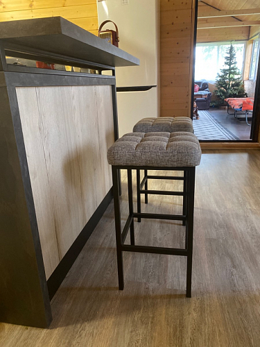 Барный стул Лофт ткань канди грей / черный матовый фото покупателя 296