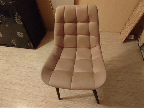 Стул на металлокаркасе Челси бежевый / белый каркас фото покупателя 93