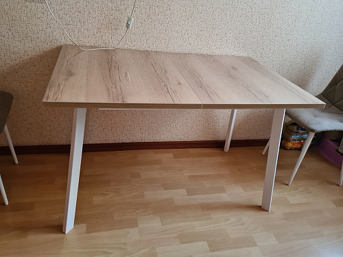 Стол раскладной Колон Лофт 120 32 мм дуб галифакс табако / черный матовый фото покупателя 144