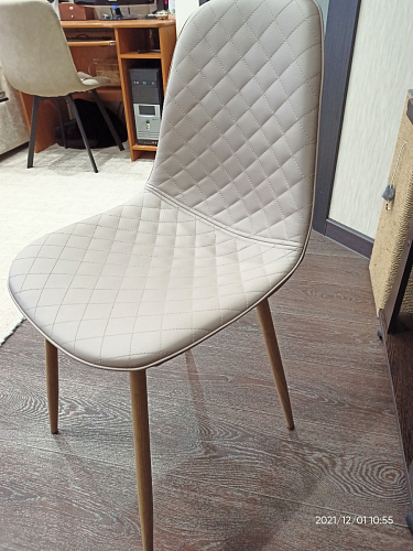 Стул на металлокаркасе Capri dark beige / white фото покупателя 69