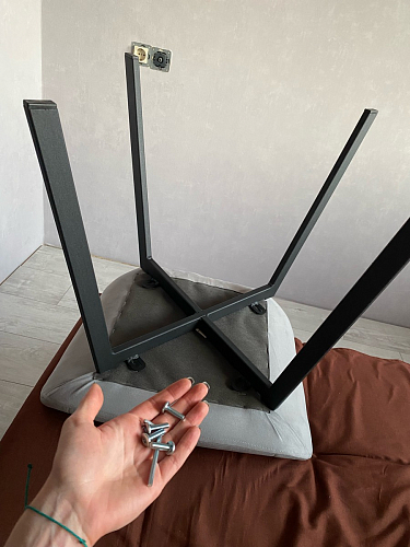 Стул на металлокаркасе Челси бежевый / белый каркас фото покупателя 192