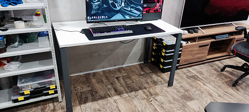 Компьютерный стол SG.201 дуб светлый / белый фото покупателя 9