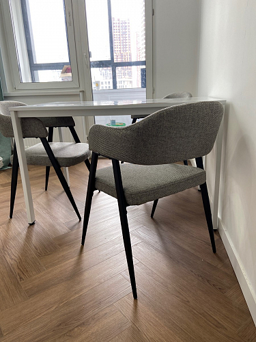 Стул на металлокаркасе Twin gray / black фото покупателя 3