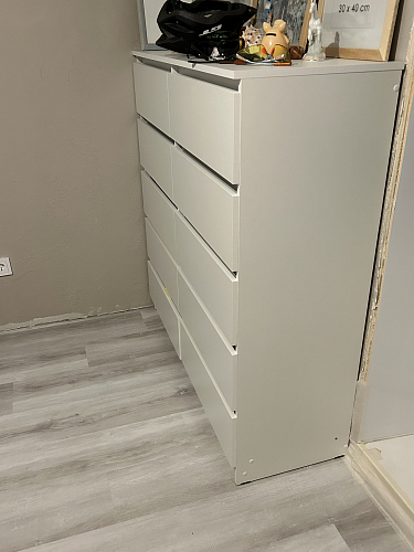 Комод Мадера 1384 ЛДСП дуб крафт золотой / лдсп белый фото покупателя 12