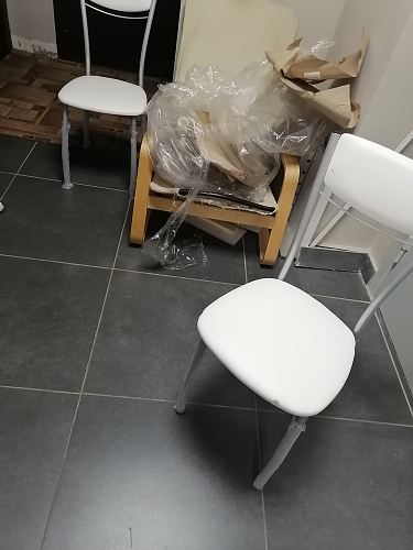 Стул на металлокаркасе Goki с мягкой спинкой светлый мусс фото покупателя 2