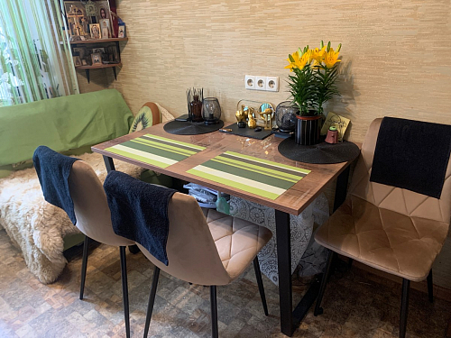 Стол раскладной Лота Лофт 120 25 мм юта / черный матовый фото покупателя 687