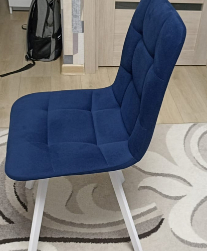 Стул на металлокаркасе Чилли К светло-серый велюр / черный каркас фото покупателя 964