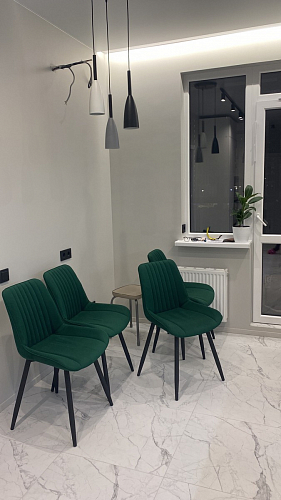 Стул на металлокаркасе Седа 360 К латте (velutto 08) / белый фото покупателя 29