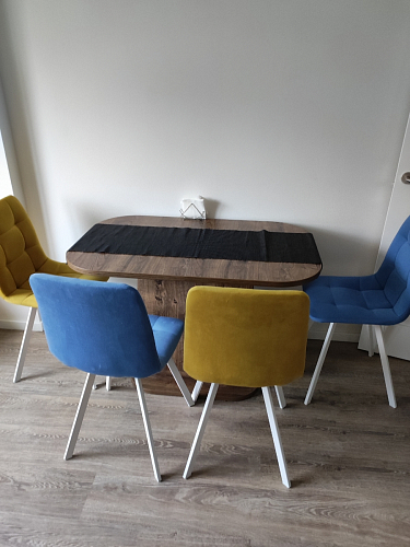 Стул на металлокаркасе Чилли бежевый / белый каркас фото покупателя 942