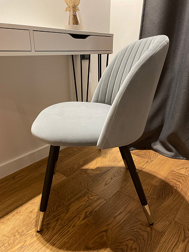 Стул на металлокаркасе Gabi 1 line light blue / black фото покупателя 150