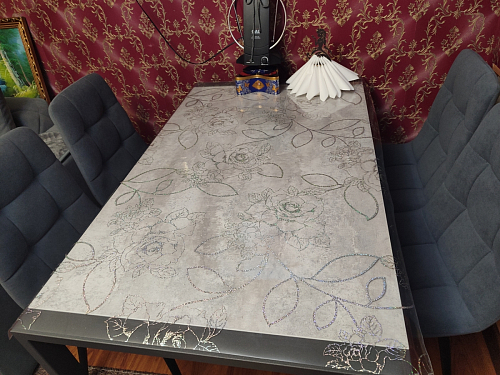 Стол Центавр дуб галифакс / черный матовый фото покупателя 54