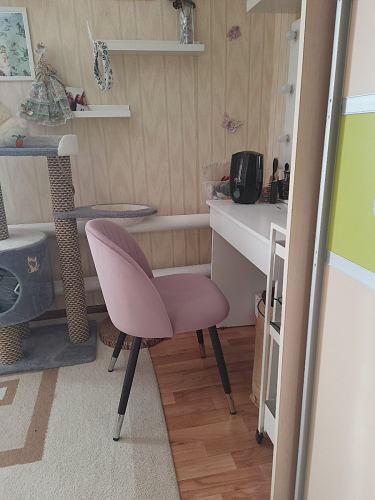 Стул на металлокаркасе Gabi 1 beige / black фото покупателя 491