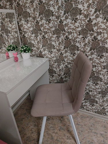 Стул на металлокаркасе Чилли К темно-серый (velutto 32) / черный фото покупателя 172