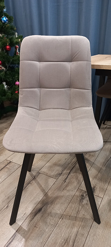 Стул на металлокаркасе Чилли К светло-серый велюр / черный каркас фото покупателя 1117