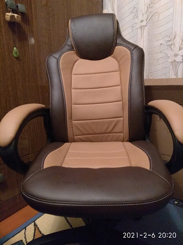 Компьютерное кресло Kadis коричневое / бежевое фото покупателя 106