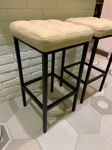 Барный стул Лофт микровелюр катания блэк / черный матовый фото покупателя 51