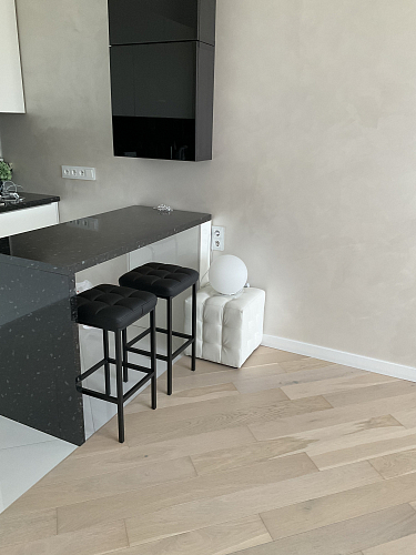 Барный стул Лофт микровелюр катания блэк / черный матовый фото покупателя 36