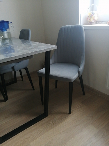 Стул на металлокаркасе Kora beige / black фото покупателя 419