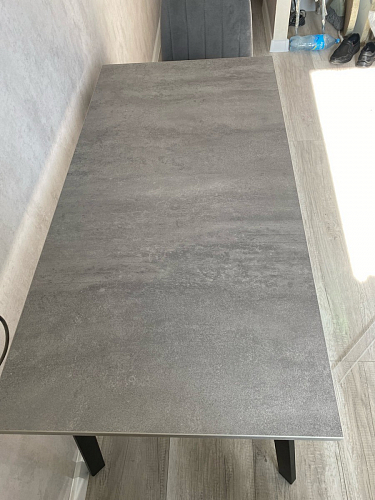 Стол Тринити Лофт 120 32 мм бетон / черный матовый фото покупателя 244