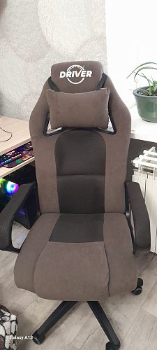 Компьютерное кресло Driver/Драйвер кожзам черный / серый фото покупателя 36